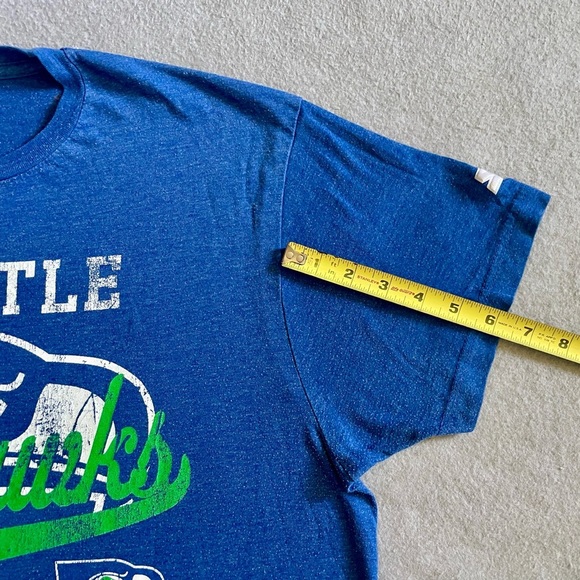 Starter Seattle Seahawks NFL Men’s T-Shirt Blue Size Large Short Sleeve - Picture 5 of 7